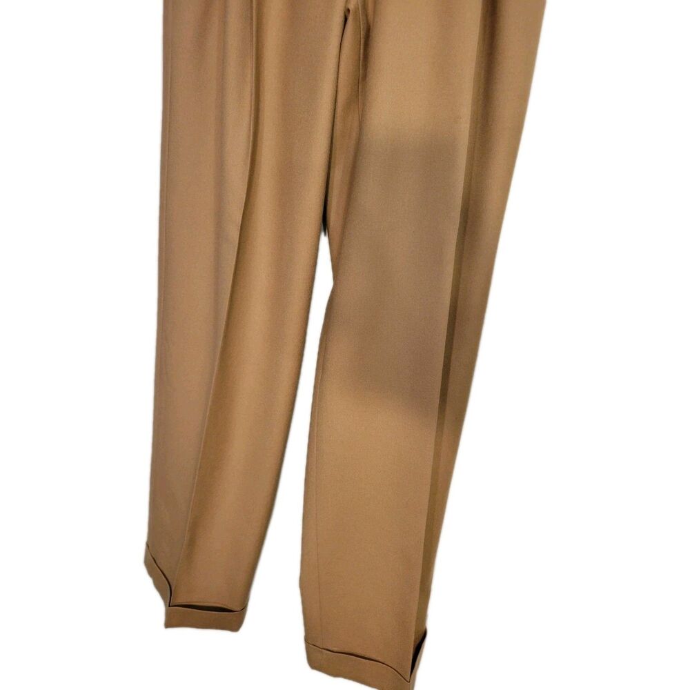 Vintage Lord & Taylor Wool Pants Women's Size 10 Pleated Front High Waist Camel - Picture 7 of 14